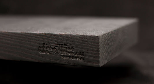 Ozolkoka servēšanas dēlis - apdzedzināts ogļu menlā tonī