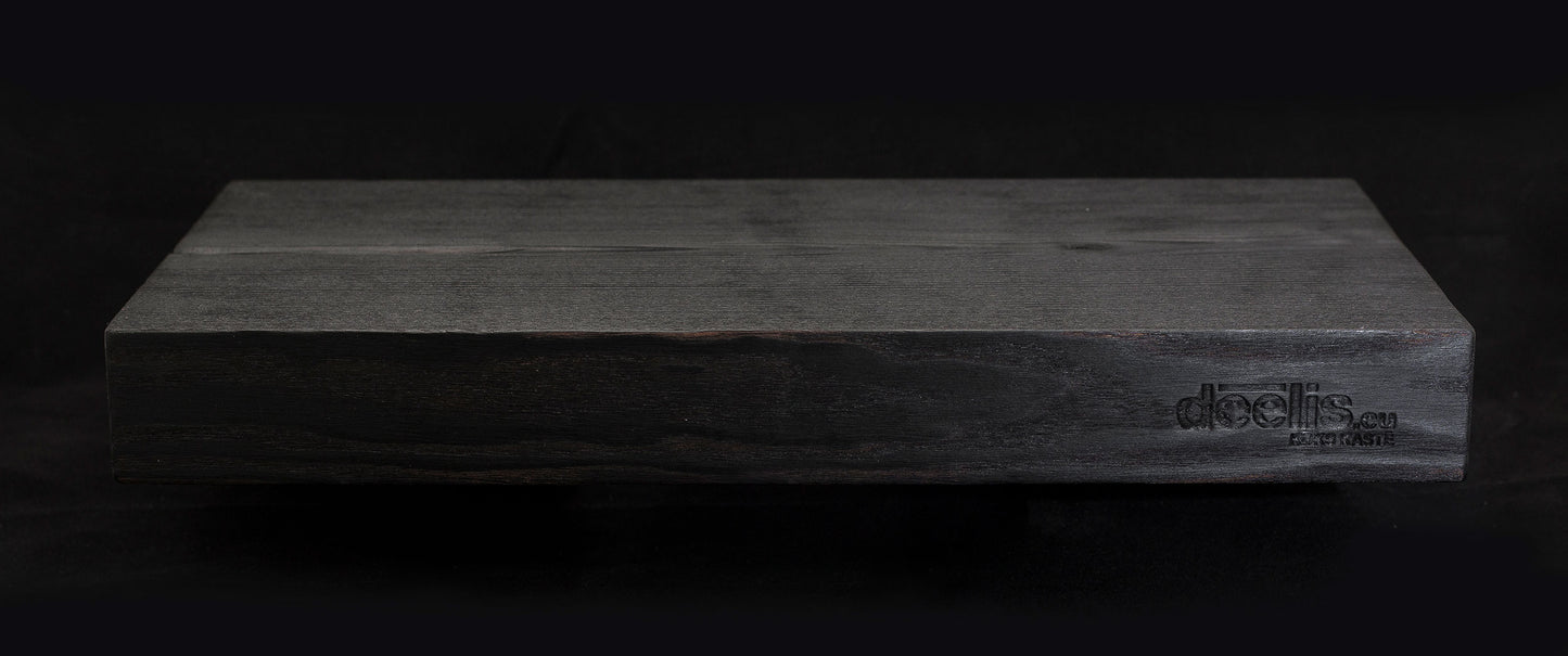 Ozolkoka servēšanas dēlis - apdzedzināts ogļu menlā tonī