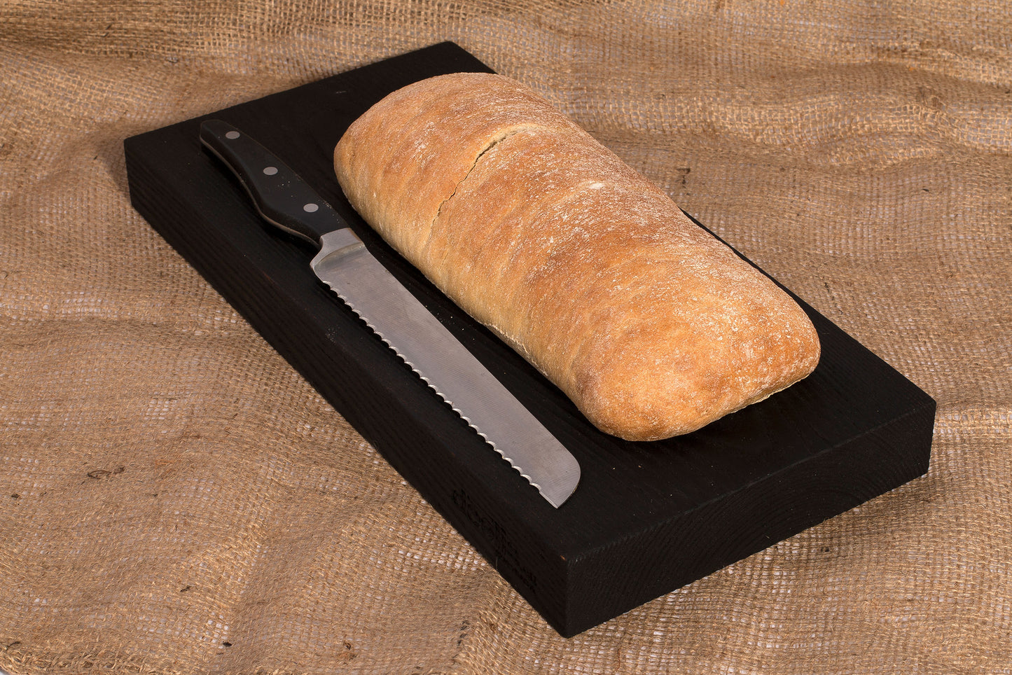 Ozolkoka servēšanas dēlis - apdzedzināts ogļu menlā tonī