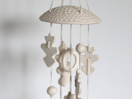 Baltā māla Ozollapu vēja zvani